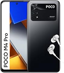 Poco M4 Pro Smartphone + Kopfh�rer, 6 + 128 GB, mit 6.43-Zoll 90Hz AMOLED, 64 MP Triple Kamera und 5000 mAh Akkuleistung, Power Black (DE Version)