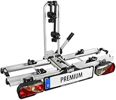 Eufab 12011LAS Fahrradträger Premium, E-Bike geeignet, komplett vormontiert, Diebstahlschutz, 2 Fahrräder, Anhängerkupplung