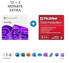 Microsoft 365 Family 15 Monate | 6 Nutzer | inkl. McAfee