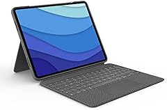 Logitech Combo Touch iPad Pro 12,9 (5. Gen - 2021) Keyboard Case, abnehmbare Tastatur mit Hintergrundbeleuchtung, Click-Anywhere Trackpad, Smart Connector, Qwertz-Layout