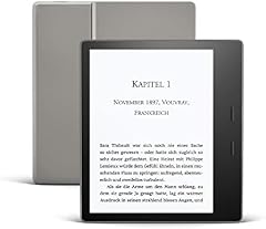 Amazon Kindle Oasis, Leselicht mit verstellbarer Farbtemperatur, wasserfest, 8 GB, Wlan, Grafit + Kindle Unlimited