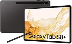 Samsung Galaxy Tab S8+, 12.4-Zoll, 128 GB interner Speicher, 8 GB RAM, Wi-Fi, Android Tablet inklusive S Pen, Grau, inkl. 36 Monate Herstellergarantie