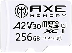 Axe 256 GB MicroSdxc Speicherkarte + SD-Adapter mit A2 App Performance, V30 UHS-I U3 4K Ultra HD Klasse 10 - AXS2A256