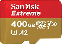 SanDisk Extreme microSdxc 400 GB + SD Adapter + Rescue Pro Deluxe 160 MB/s A2 C10 V30 UHS-I U3