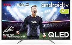 TCL Qled Fernseher 50-Zoll Smart TV (4K Ultra HD, HDR 10+, Dolby Vision Atmos, Triple Tuner, Android TV, Hands-Free Voice Control, Google Assistant & Alexa, rahmenloses Metalldesign)