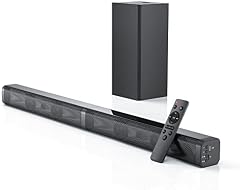 Soundbar mit Subwoofer, 2.1 Soundbar für TV Geräte, 32-Zoll Bluetooth TV Soundbar, Tiefer Bass, 5 EQ Modi Soundsystem für Fernseher, 3D Surround Sound System mit Optisches Kabel