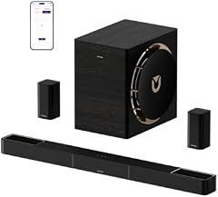 Ultimea Skywave X70 7.1.4ch Professionelles Kabelloses Surround Sound System für TV mit Dolby Atmos, 980W Soundbar mit 10-Zoll Kabellosem Subwoofer, 20Hz Tiefer Bass, GaN Verstärker, 4K HDR Pass-Through