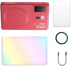 Godox MA5R RGB-LED-Videoleuchte (5 W, 1800 K bis 10000 K, vollfarbiges LED-Fülllicht, NFC-App-Steuerung, Powerbank)
