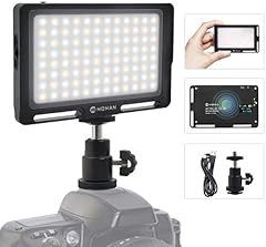 Moman Videoleuchte LED Mini Dimmbare Videolicht 3000K-6500K, Videolampe Klein Tlci/ CRI 95+ Kamera Licht mit Magnet USB 4.5-Zoll 147g Dauerlicht Aluminium Fotolampe für Dslr Camcorder Sony Canon Nikon