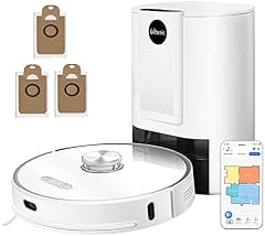 Ultenic T10 Wlan Staubsauger Roboter mit Absaugstation - Laser Navigation, 3000Pa Saugroboter mit Wischfunktion - leise, 2in1 Saug- und Wischroboter - Ideal für Teppiche - Alexa Echo, Google Assistant