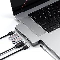 Satechi Typ-C Pro Hub Mini Adapter - USB4, USB-A 3.0 Daten, Gigabit Ethernet, USB-C Daten und Audiobuchse