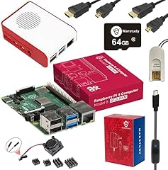 Raspberry Pi 4 Model B Kit (Pi 4B 8GB, 64 GB microSD, Gehäuse, Netzteil, Cardreader uvm.)