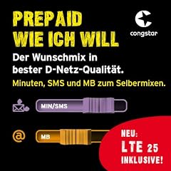 congstar Prepaid wie ich will - Dein Wunschmix in bester D-Netz-Qualität inkl. 10 EUR Startguthaben