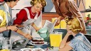 Retro, Kochen, Küche, Backen, Hausfrau