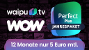 DesignPickle, Streaming, Schn�ppchen, Rabattaktion, Deals, Tv, sale, Fernsehen, Videoplattform, Serie, Sonderangebote, Film, Angebote, Serien, Filme, Videostreaming, Streamingportal, Sky, Wow, Streamingdienst, Waipu.tv, waipu, Jahrespaket, Perfect Plus, TV-Streaming