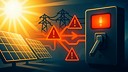 Infrastruktur, Energieversorgung, Energiewende, Klimawandel, Erneuerbare Energien, Solarenergie, Stromausfall, �berlastung, Strommast, Solarmodule, Warnmeldung, Energiekrise, Netzstabilit�t, Netz�berlastung, Stromnetzst�rung, Hitzewarnung