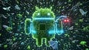 Android, K�nstliche Intelligenz, Datenschutz, Malware, Fehler, Bug, Schadsoftware, Bugs, Fehlerbehebung, Bugfix, Cybersicherheit, Error, Bugs bugs bugs, Netzwerksicherheit, Digitale Transformation, Internet der Dinge, Technologie-�kosystem, Digitale Insekten, Cyberbedrohungen, Digitale Evolution, Technologie-Symbole