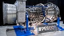 Triebwerk, Industriedesign, Luftfahrtindustrie, Maschinenbau, Energietechnik, Luftfahrttechnik, Antriebstechnik, Pr�zisionsmechanik, Gasturbine, Hochleistungsmotor, Ingenieurskunst, ProEnergy, PE6000, Industrieausstellung, Flugzeugtechnik, Technologieausstellung
