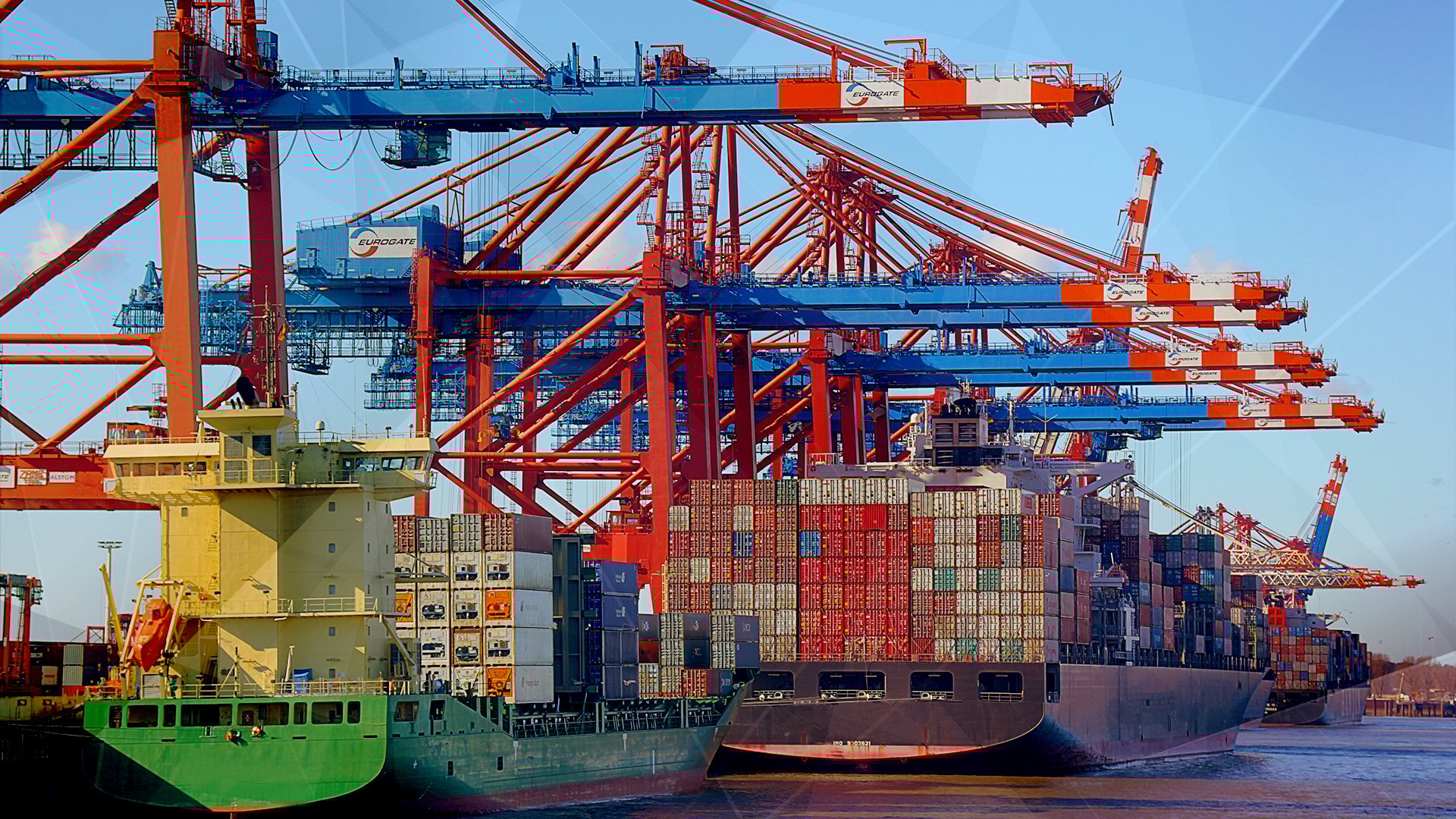 Handel, Logistik, Verkehr, Transport, Transportmittel, Schiff, Container, Güterverkehr, Güter, Schwerlast, Hafen, Handelsschiff, Fracht, Schiffscontainer, Containerschiff, Kran