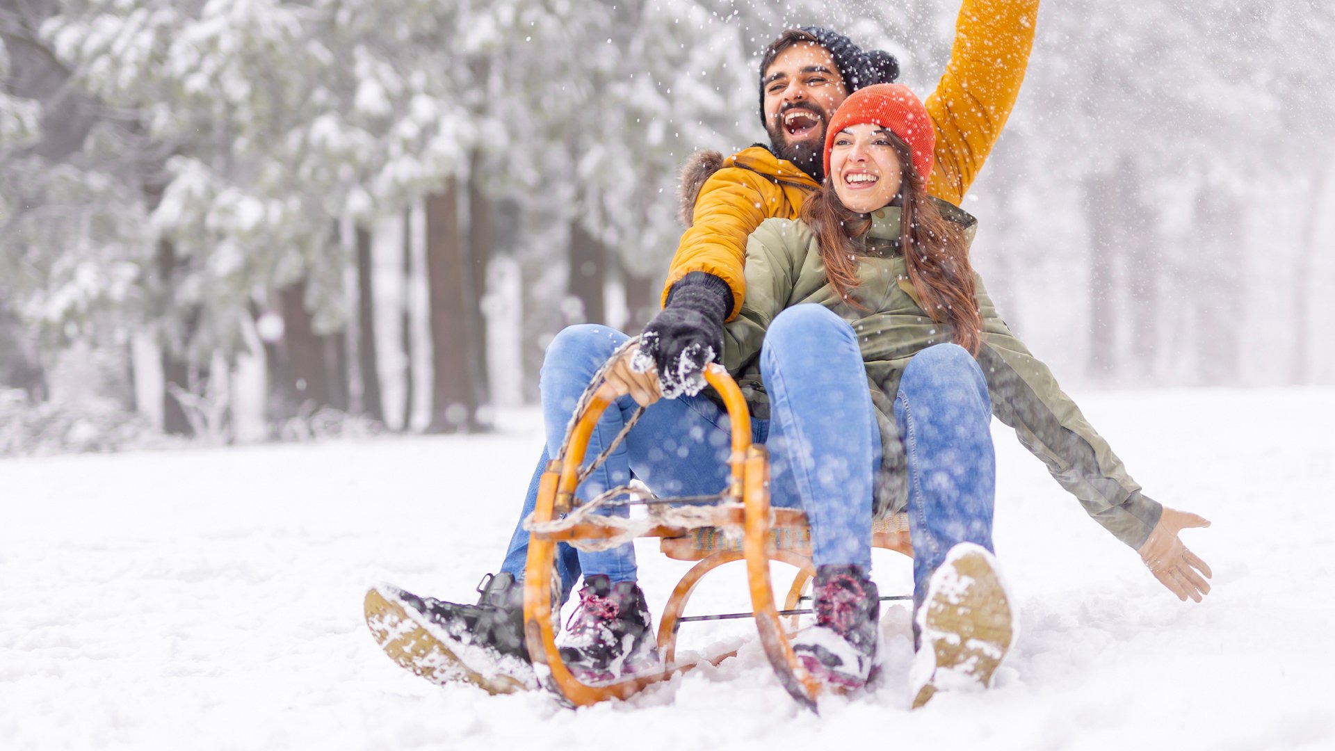 Umwelt, Wetter, Outdoor, Winter, Familie, Jahreszeiten, Schnee, Seasons, kälte, FROST, Schlitten