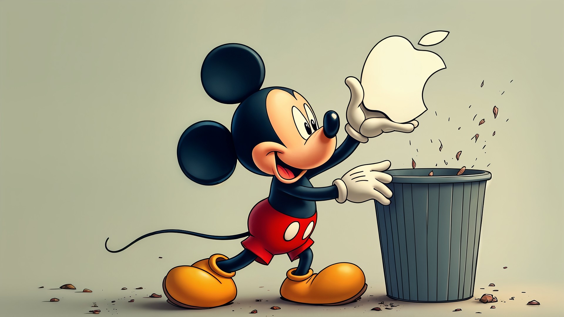 Apple, Logo, Disney+, Disney, Micky Maus, Mickey Maus