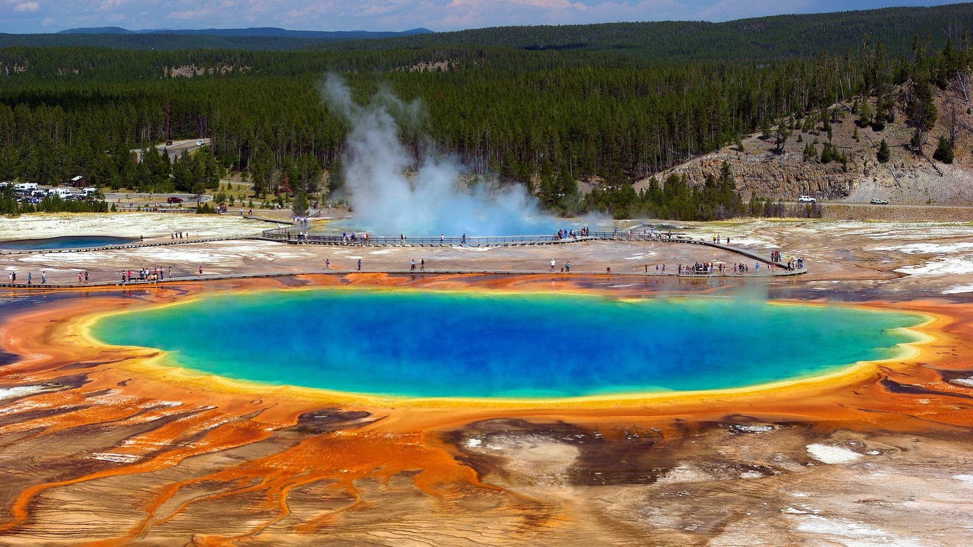 Wasser, Geothermie, Dampf, Yellowstone, Thermie