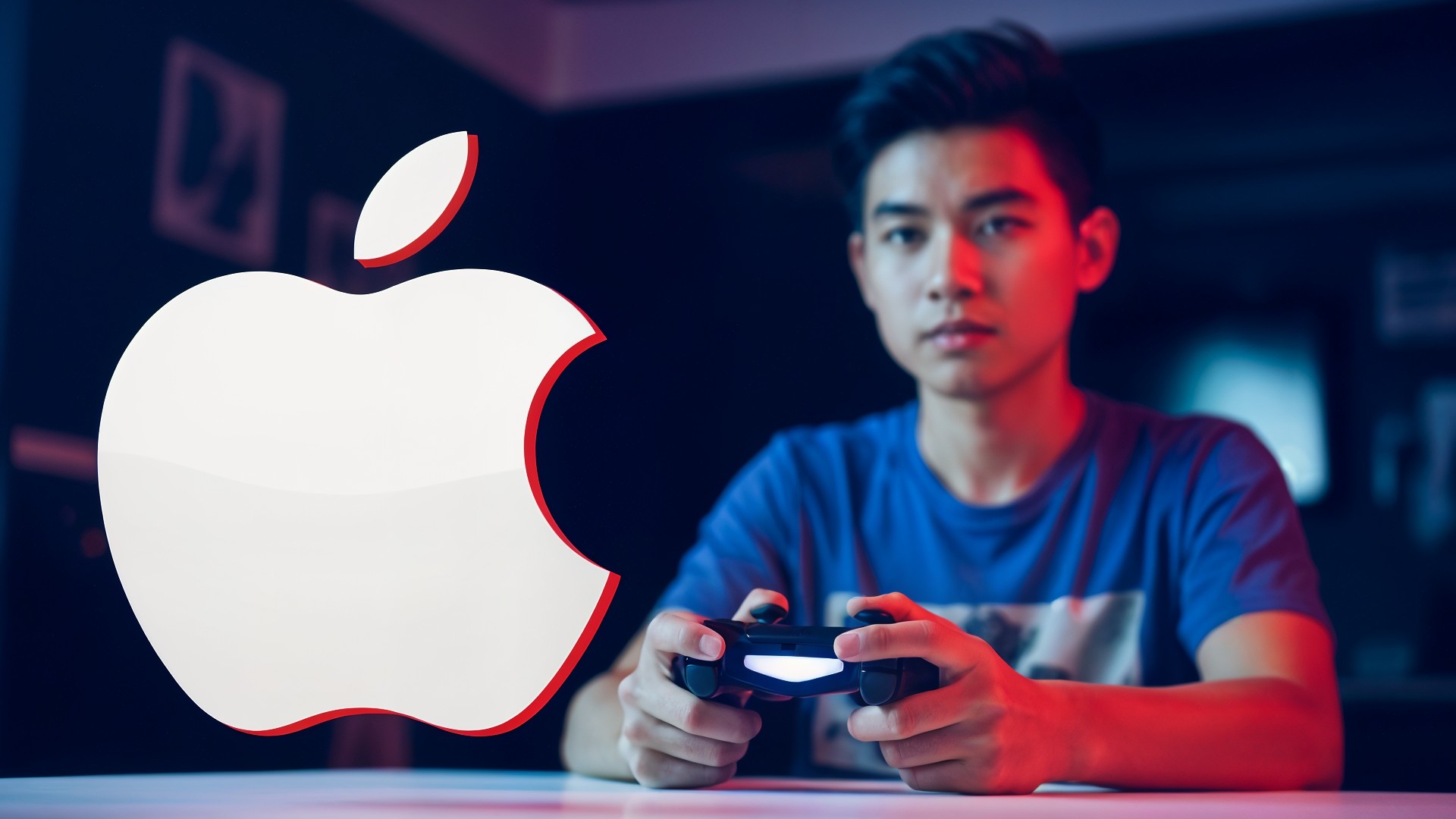 Apple, Gaming, Logo, Controller, Videospiele, Computerspiele, Gamer, Spieler, E-Sport, Konsolenspiele