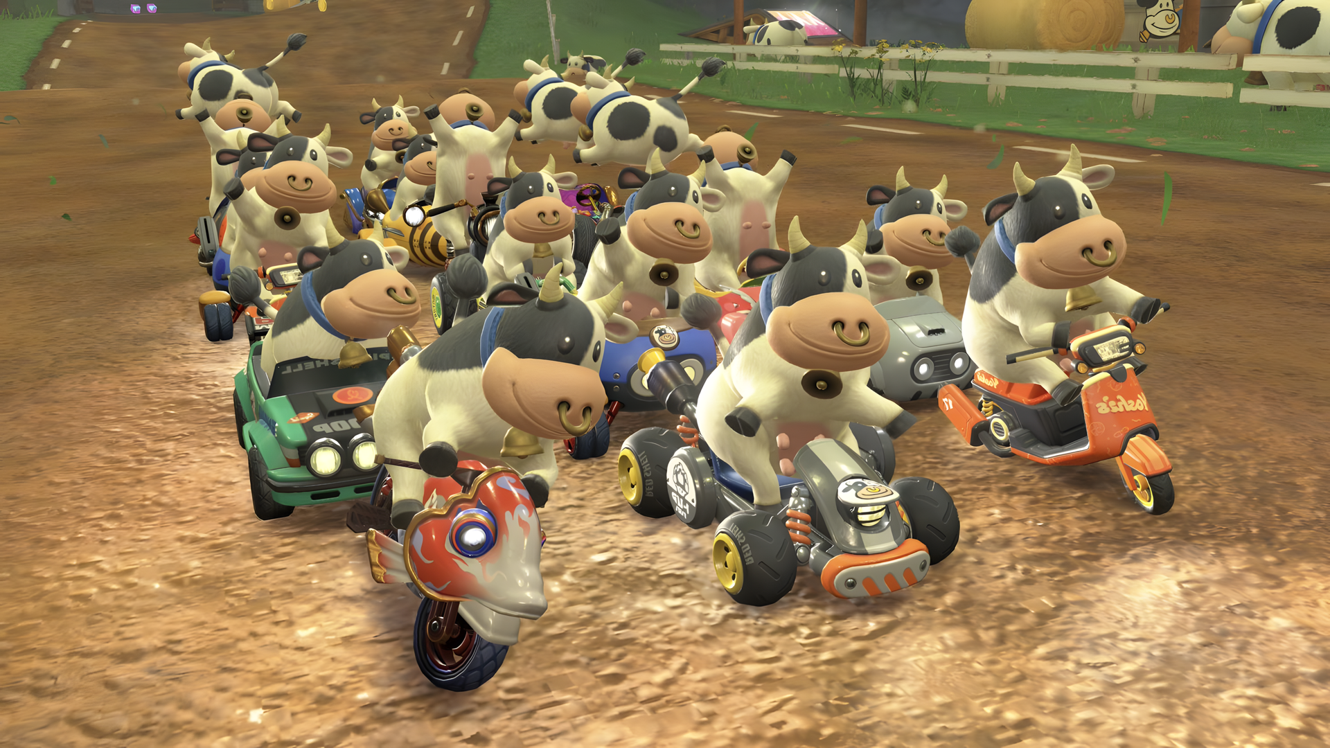 Mario Kart, Mario Kart World, Kuh, Kühe, Cow