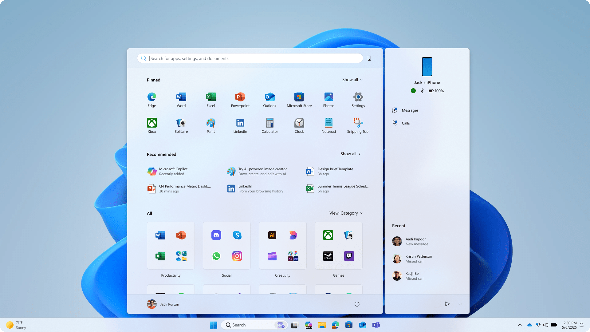 Microsoft, Windows, Windows 11, Startmenü, Start, Microsoft Windows 11