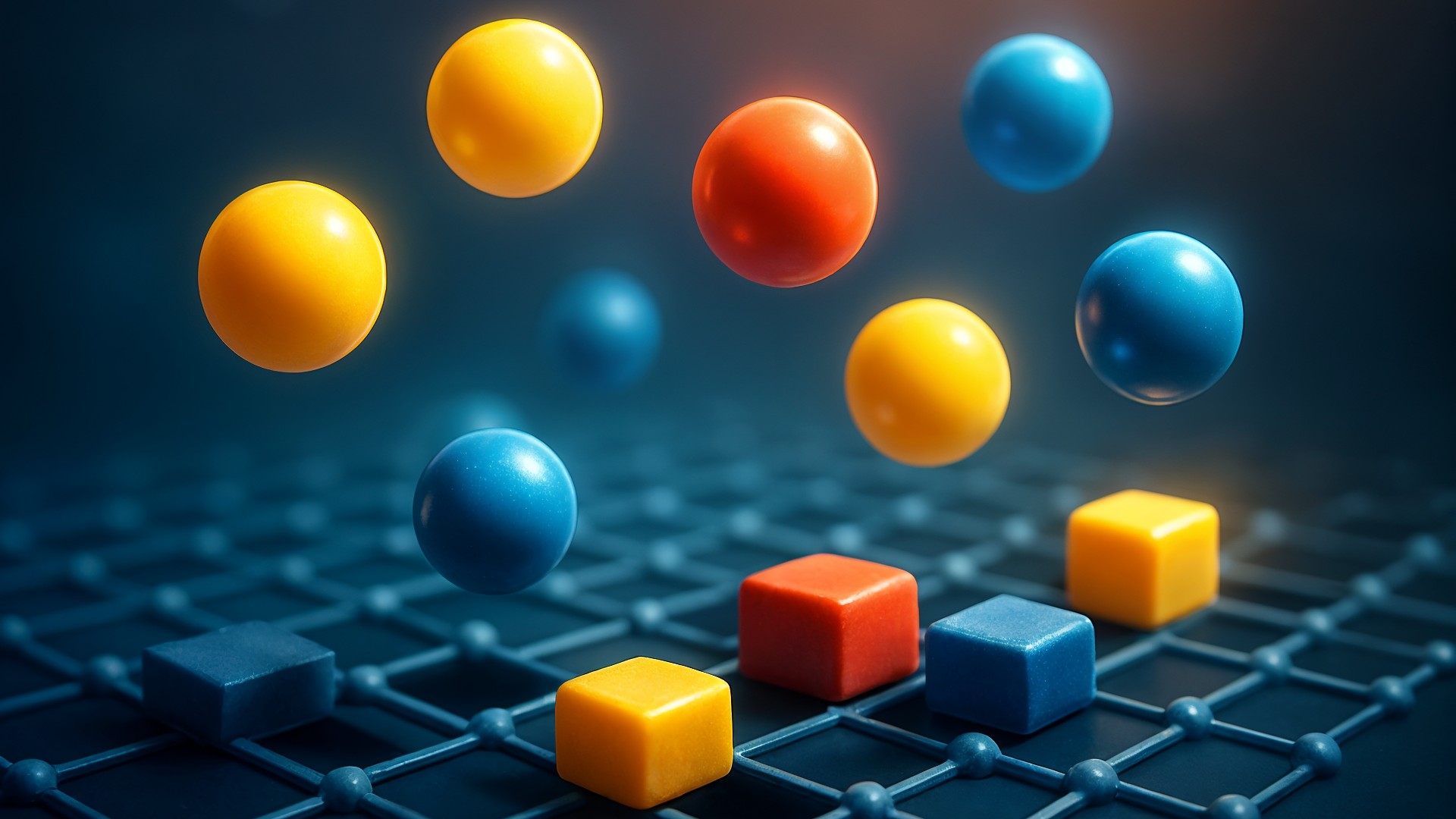 Forschung, Wissenschaft, Illustration, 3D-Rendering, Atome, MoS?