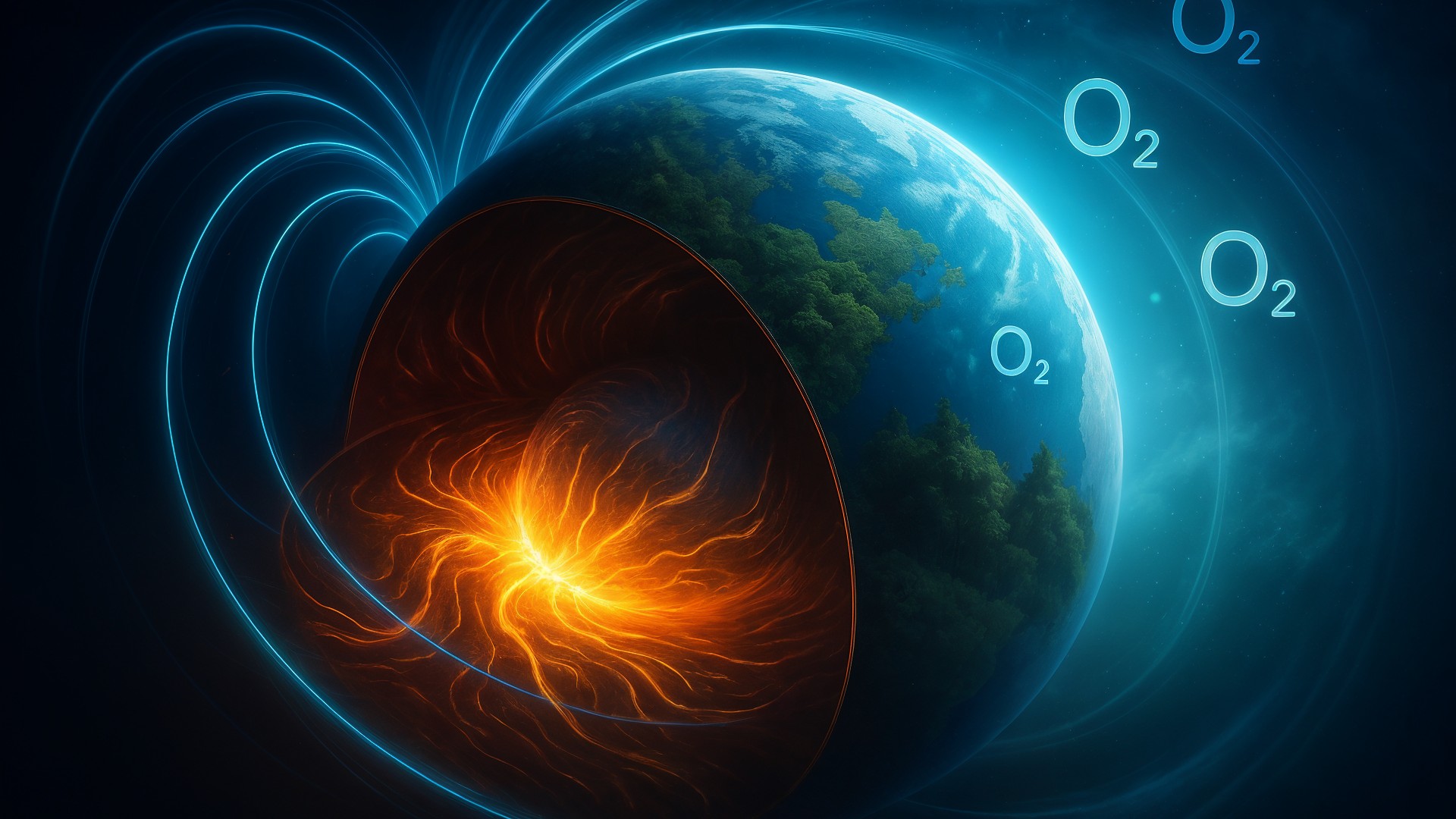 Klimaschutz, Atmosphäre, Planetenforschung, Sauerstoff, Magnetismus, Erdkern, Energiefluss, Erdinneres, Erdrotation, Geophysik, Erdschichten, Erdmagnetfeld, Geodynamo, Planetenstruktur, Erdsystem