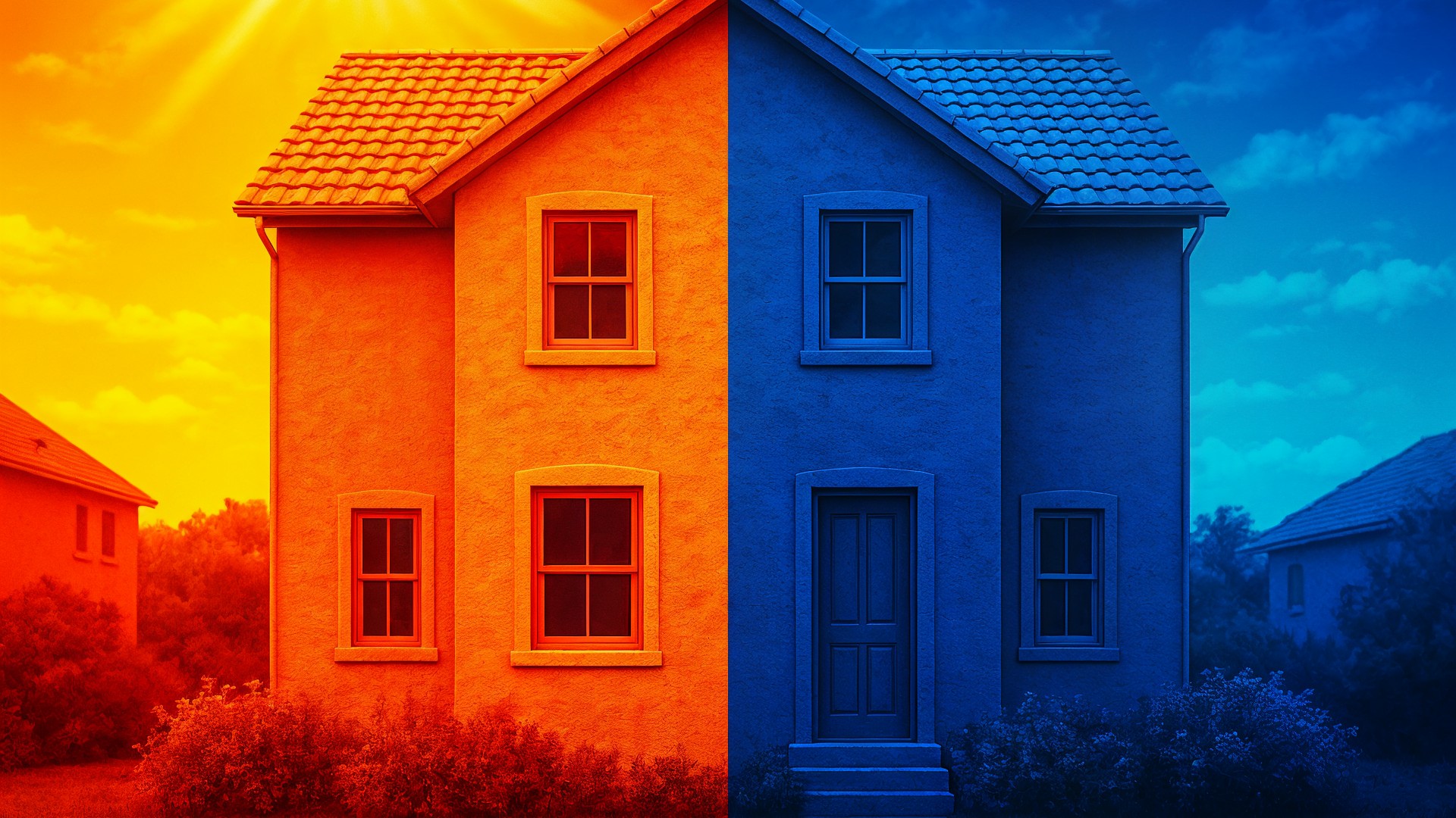 Klima, Innovation, Kühlung, Farbe, Temperatur, Hitze, Wärme, Klimaanlage, Wärmebild, Passive Kühlung, Fassade, Fassadenfarbe