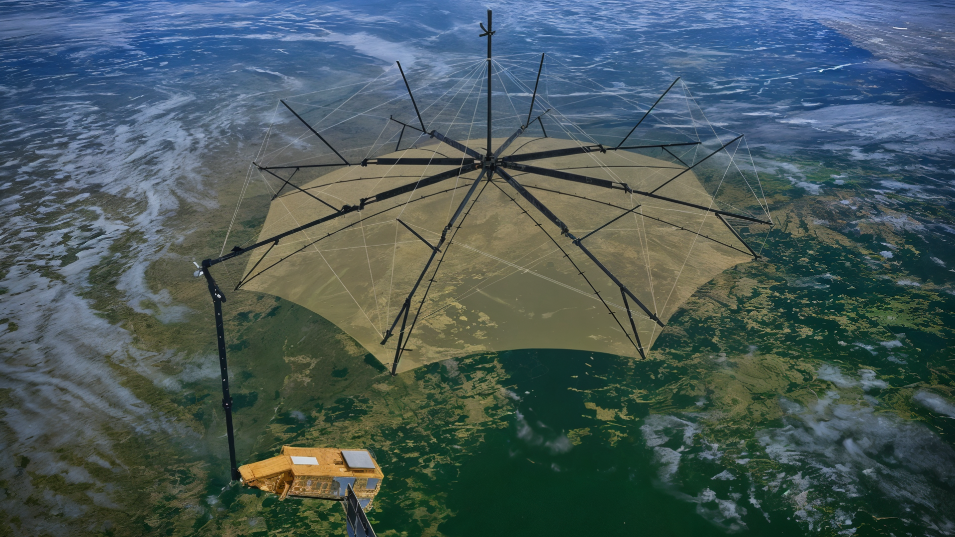 Satellit, Esa, Regenwald, Konstruktion, Schirm, Biomass