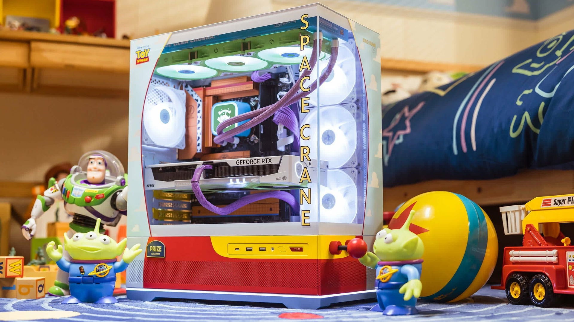 Gaming, Pc, Desktop, Msi, Limited Edition, Toy Story, Buzz Lightyear, Woody, Space Crane