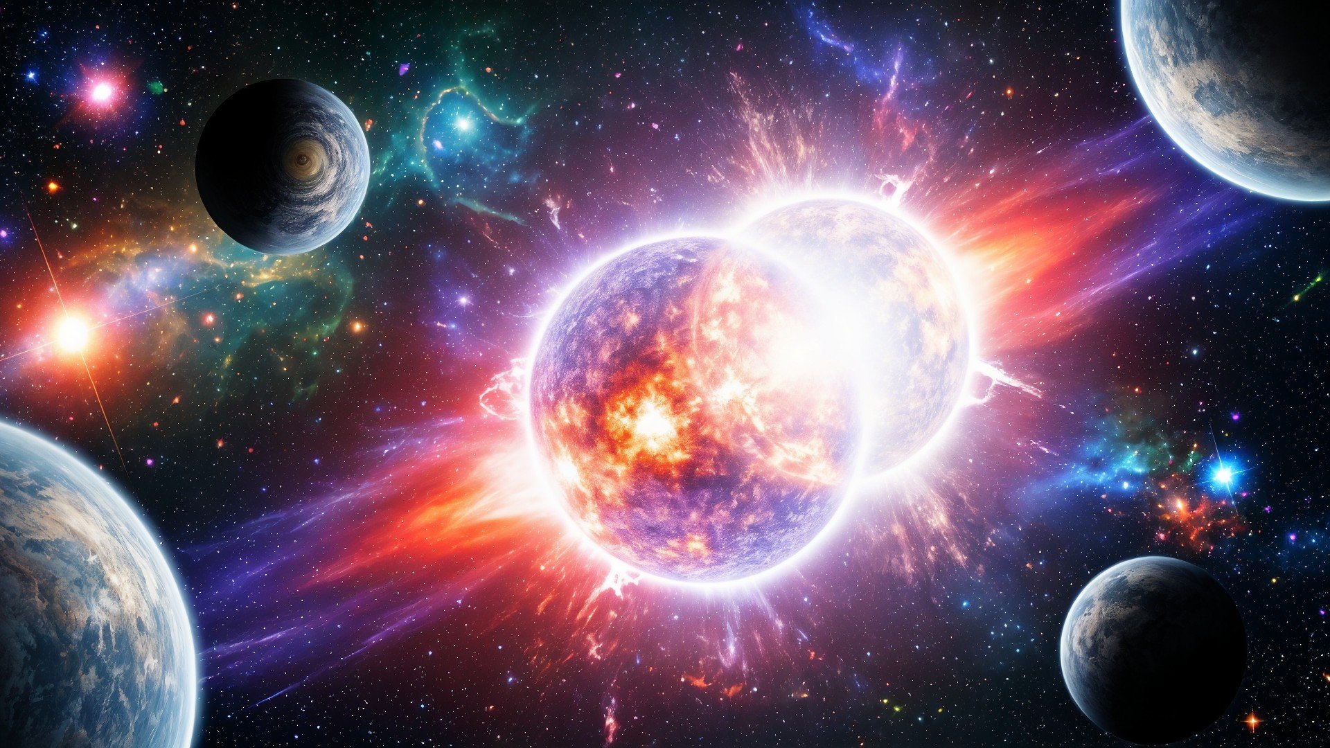 Weltraum, Weltall, Astronomie, Planet, Explosion, Sterne, Weltraumforschung, Astrophysik, Space, Planeten, Galaxie, Supernova, Sternensystem, Weißer Zwerg, Doppelexplosion