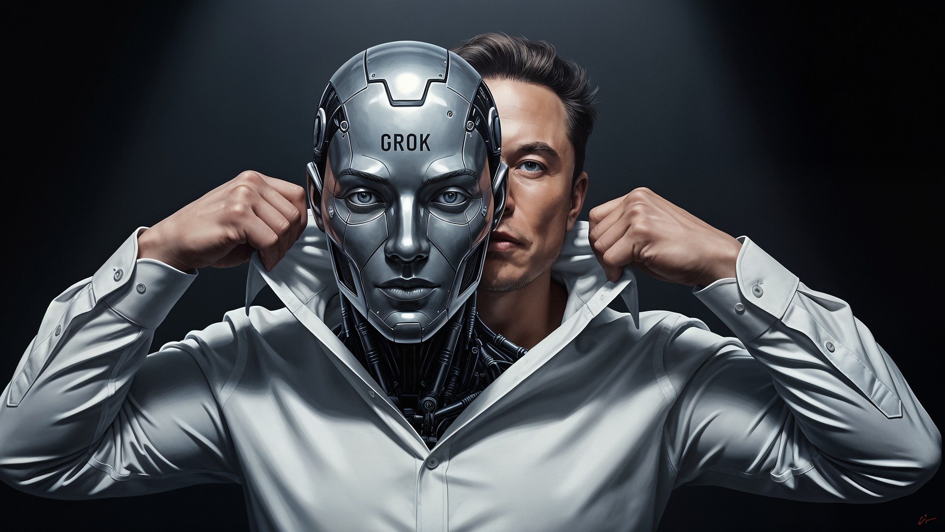 Ki, Künstliche Intelligenz, Elon Musk, AI, Artificial Intelligence, Roboter, Technologie, Chatbot, Musk, Digitalisierung, KI-Chatbot, Zukunft, Science-Fiction, xAI, Grok, KI-Maske