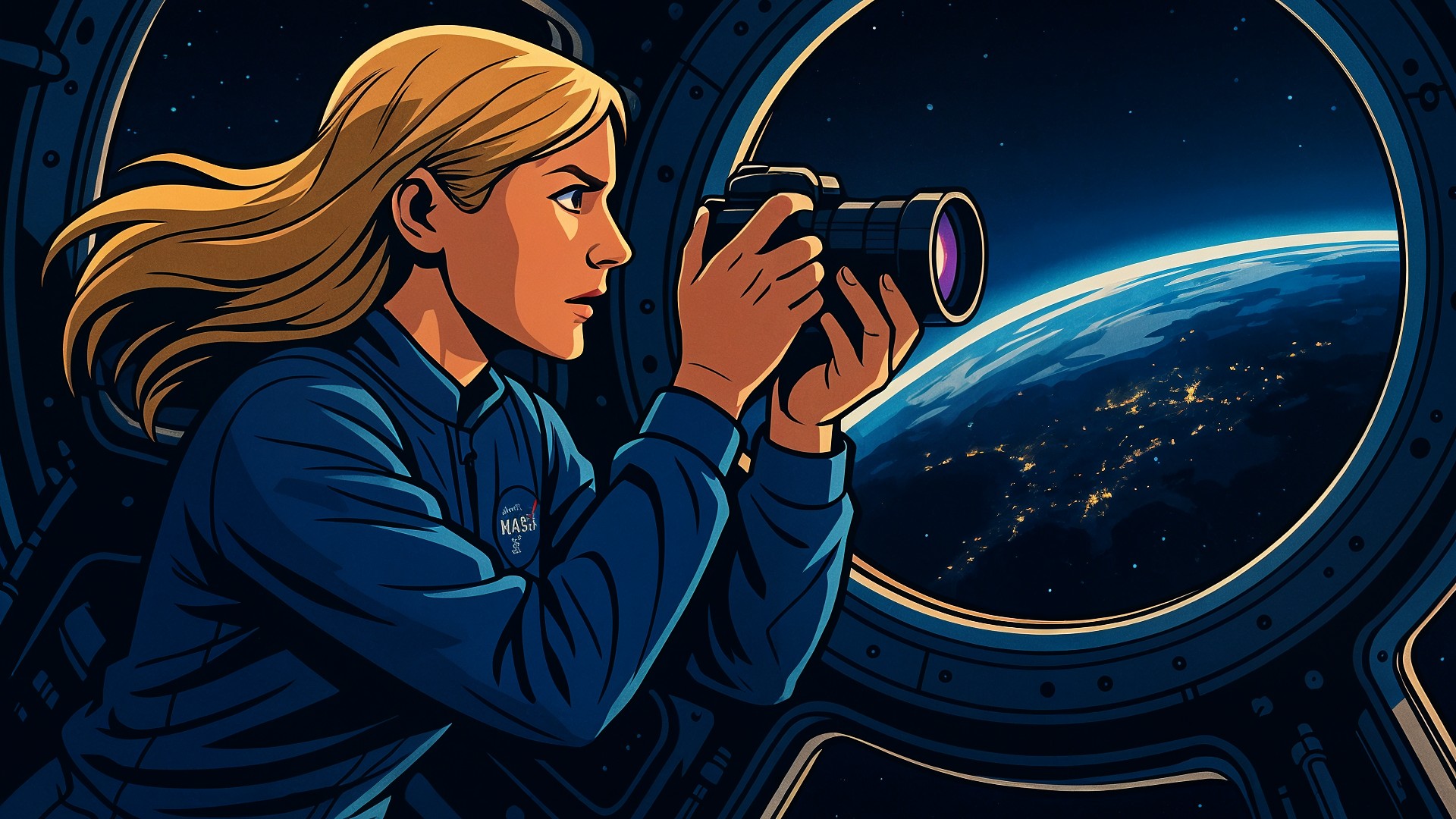 Forschung, Wissenschaft, Weltraum, Kamera, Raumfahrt, Nasa, Fotografie, Erde, Raumstation, Sternenhimmel, Entdeckung, Weltraumfotografie, Astronautin, Bullauge, Erderkundung