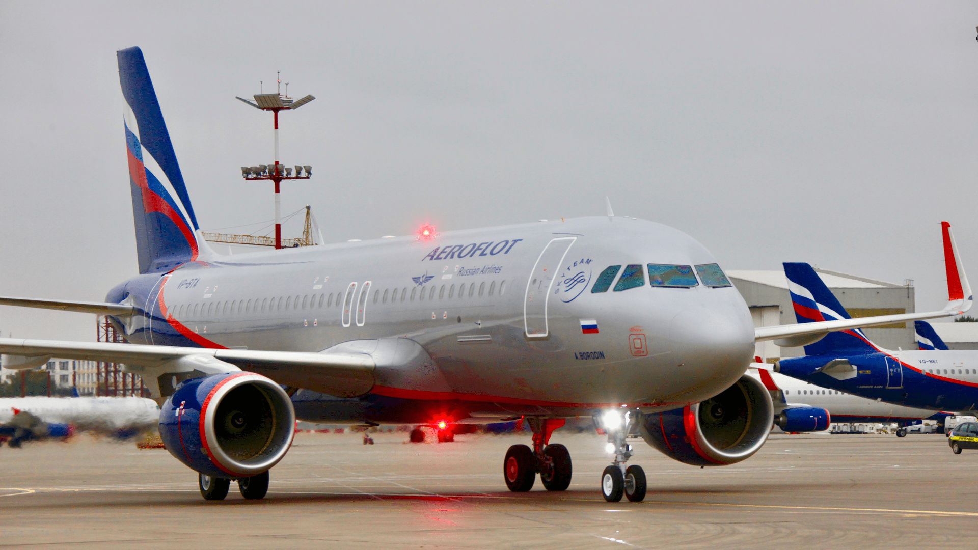 Russland, Flugzeug, Airbus, Fluglinie, Aeroflot