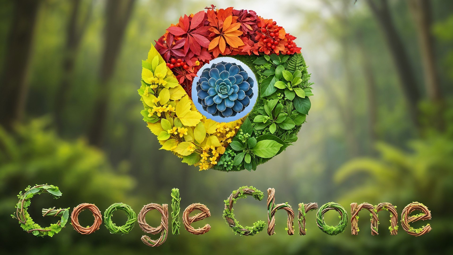 Google, Logo, Chrome, Webbrowser, Google Chrome, Umwelt, Umweltschutz, Chrome Browser, Chrome Logo, Ecosia, Biodiversität, Naturdesign, Blumenlogo, Browsericon, Ökotechnologie, Jahreszeitenlogo, Umweltbewusstsein
