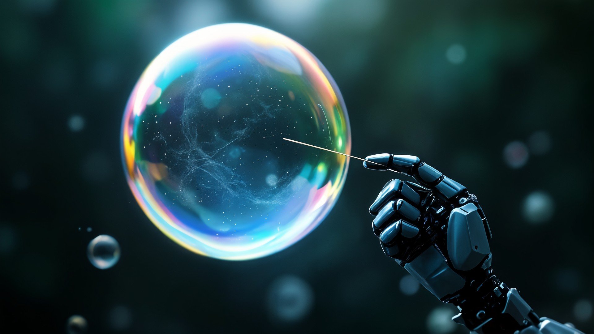 Ki, Künstliche Intelligenz, Weltraum, AI, Artificial Intelligence, Roboter, Technologie, Robotik, Digitalisierung, Innovation, Zukunftstechnologie, Galaxie, universum, Science-Fiction, Fortschritt, Blase, Fantasie, Roboterhand, Seifenblase