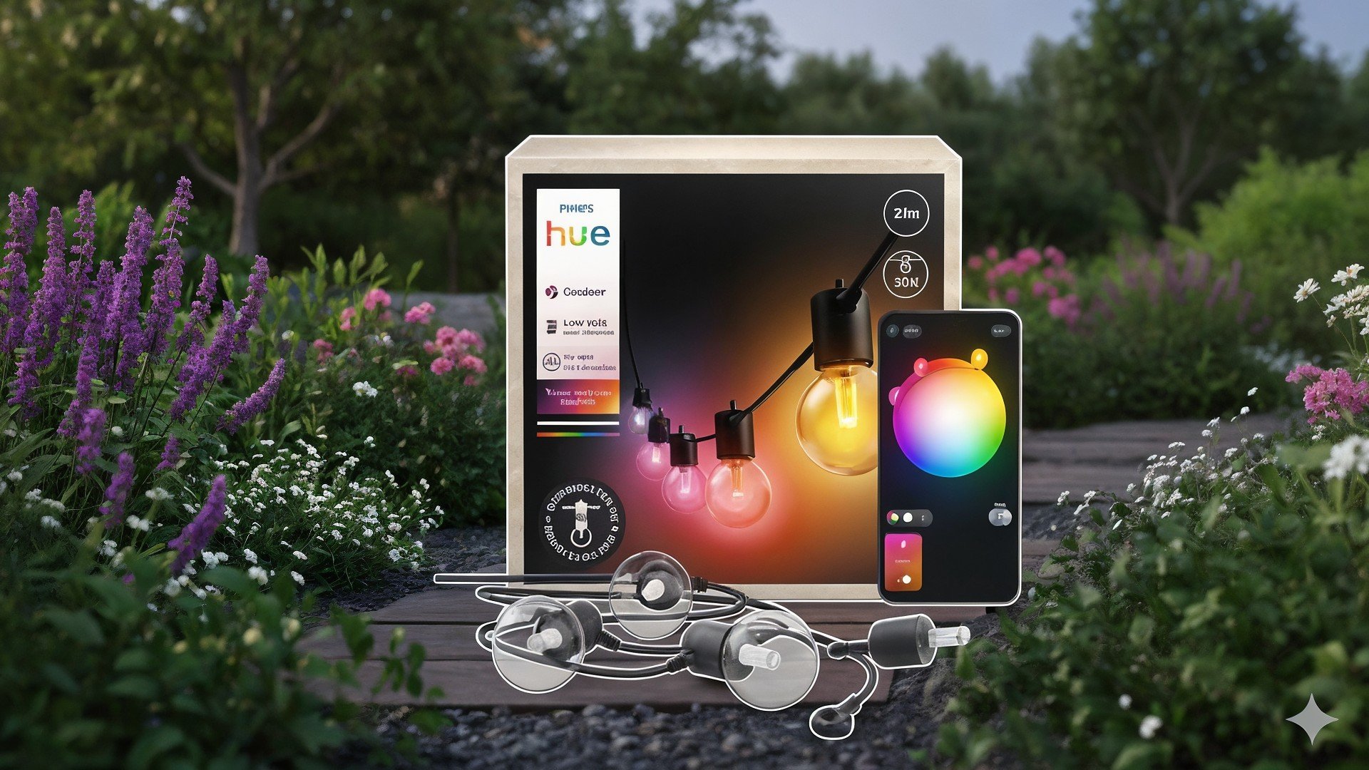Smart Home, Licht, Led, Smarthome, Beleuchtung, Lampe, Smart-Home, Philips Hue, Lampen, Glühbirne, Signify, Garten, Draußen, Philips Hue Festavia Globe, Außen
