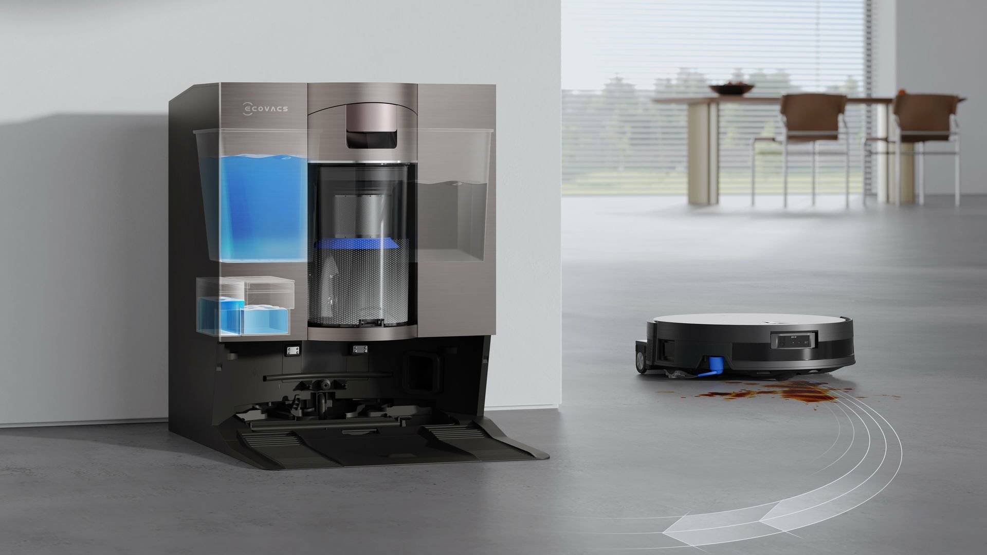 Smart Home, reinigung, Haushalt, Haushaltsgeräte, Smarthome, Saugroboter, Staubsaugerroboter, Wischroboter, Wischfunktion, Smart-Home, Saugen, Ecovacs, Wischen, Saugwischroboter, Reinigungsstation, Absaugstation, Deebot X11 OmniCyclone
