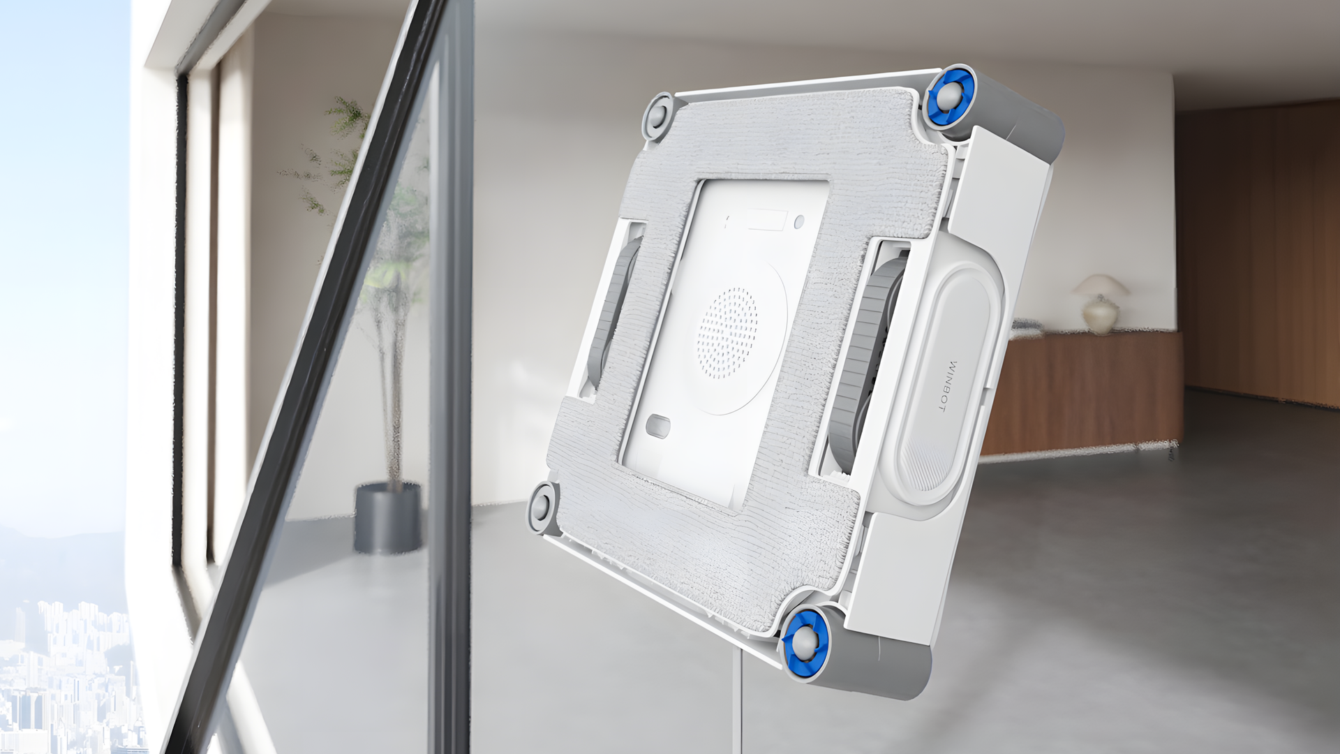 Smart Home, reinigung, Haushalt, Haushaltsgeräte, Smarthome, Wischroboter, Wischfunktion, Smart-Home, Wischen, Ecovacs, Fenster, Fensterputzroboter, Winbot W2S Omni