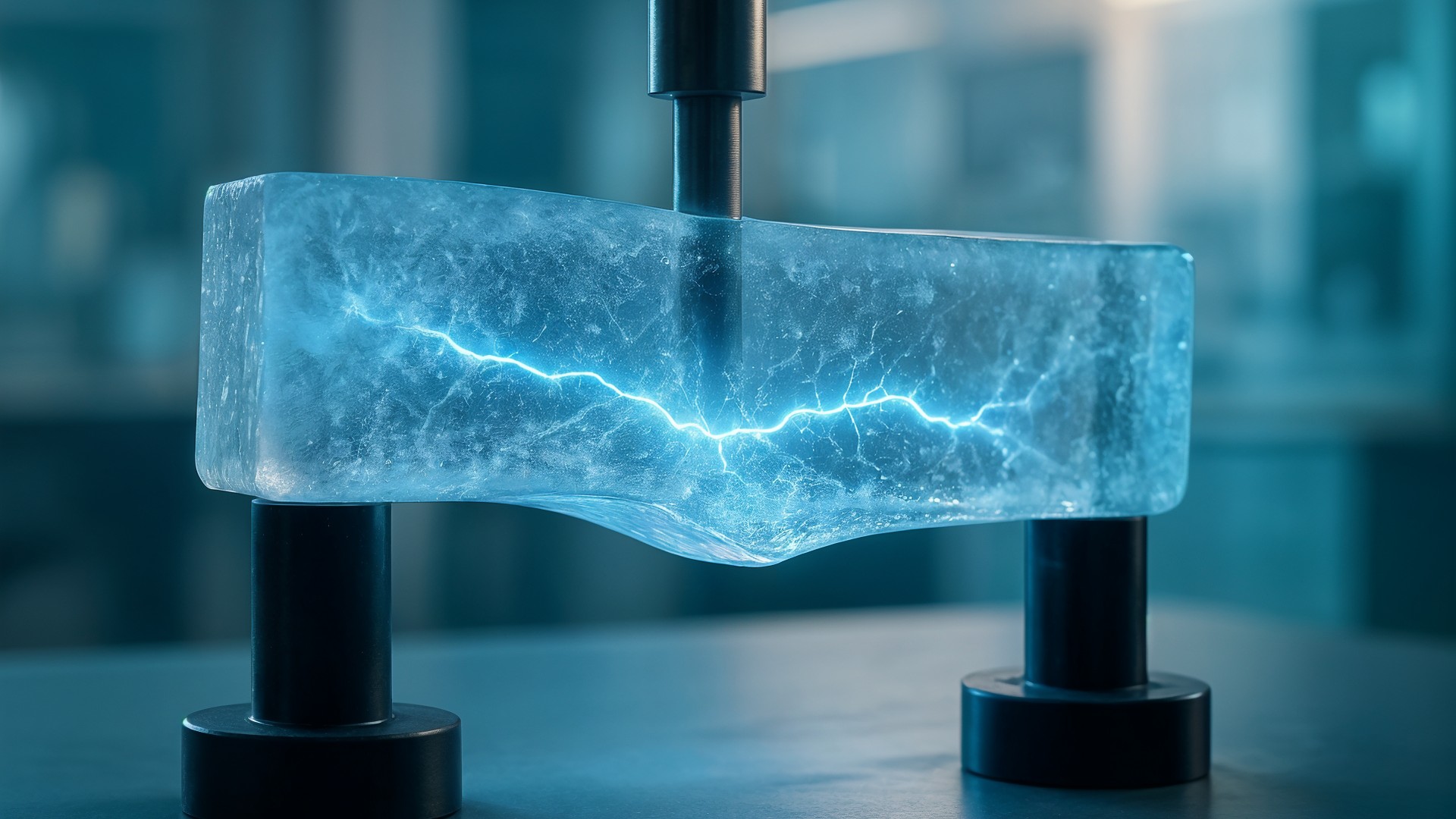 Forschung, Wissenschaft, Technologie, Energie, Labor, Physik, Innovation, Beleuchtung, Experiment, Blitz, Elektrizität, Stromschlag, Hochspannung, Plasmaentladung, Eisblock