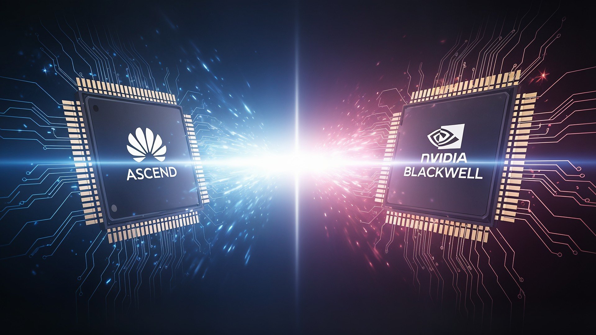 Künstliche Intelligenz, Huawei, Nvidia, Prozessoren, Halbleiter, Datenverarbeitung, Blackwell, Innovationen, Ascend, High-Tech, KI-Chips, Technologiewettbewerb, Leistungsvergleich, Mikroelektronik, Computerchips