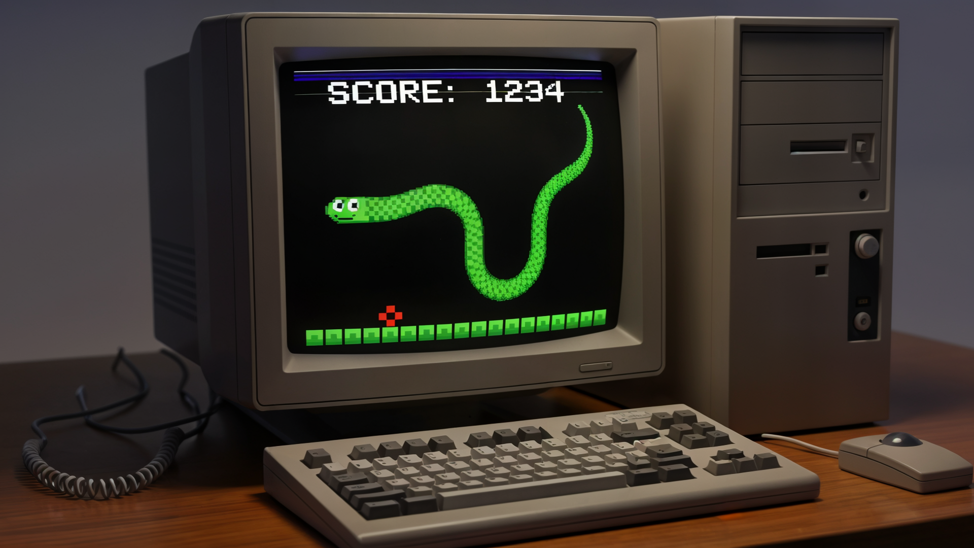 Gaming, Pc, Spiel, Retro-Gaming, Snake
