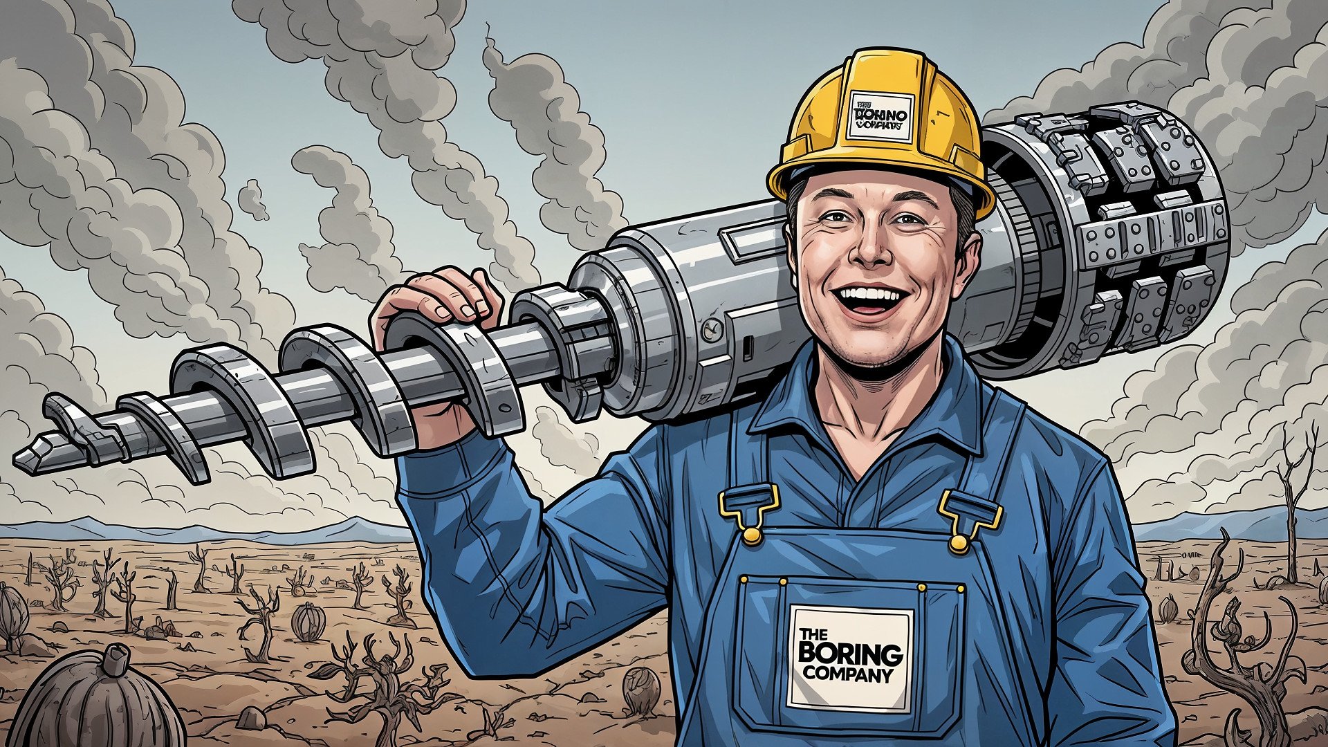 Elon Musk, Umwelt, The Boring Company, Umweltverschmutzung, Wüste, Bohrer, Bauarbeiter