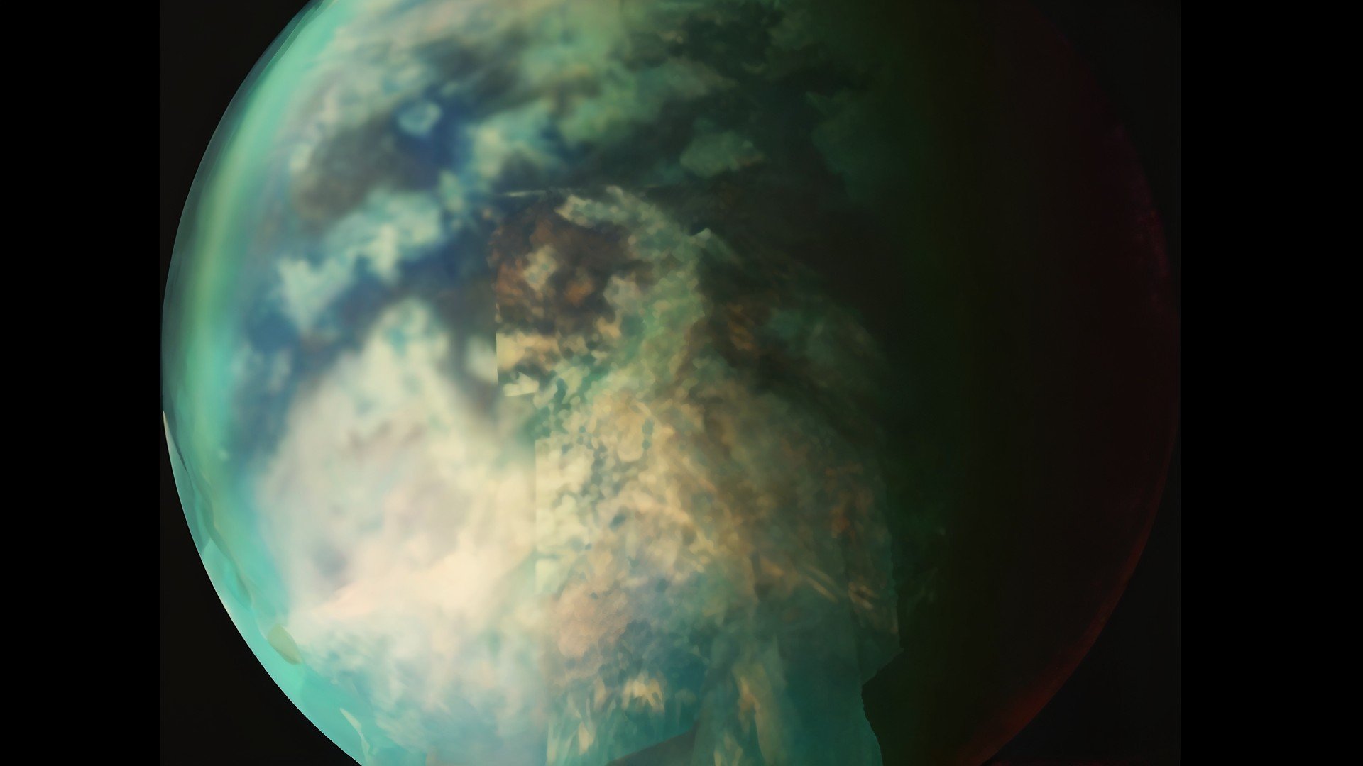 Nasa, Astronomie, Sonnensystem, Weltraumforschung, Astrophysik, Titan, Atmosphäre, Wolken, Raumsonde, Gasriese, Saturnmond, Planetologie