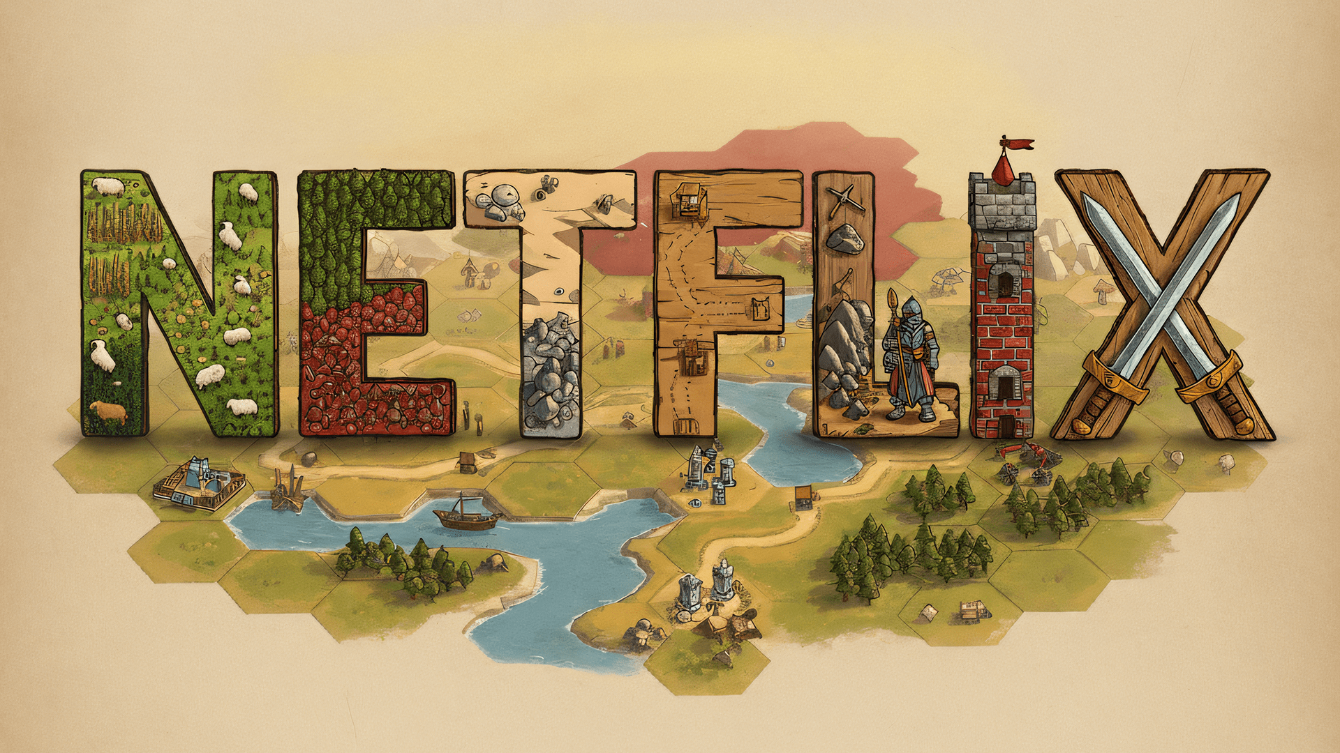 Logo, Netflix, Brettspiel, Catan, Adaption, Die Siedler von Catan, The Settlers of Catan