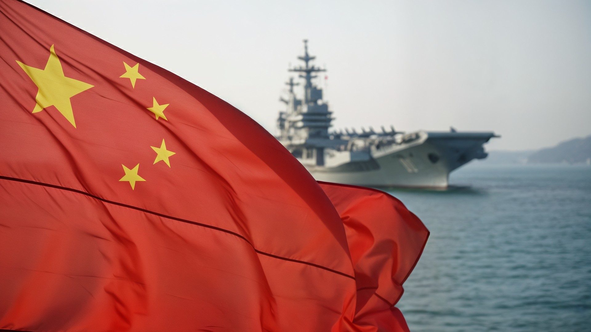 China, Militär, Verteidigung, Nationale Sicherheit, Marine, Flugzeugträger, Geopolitik, chinesische Flagge, Machtdemonstration, Militärparade, Aufrüstung, Seemacht, Militärische Stärke, Südchinesisches Meer, Maritimer Konflikt, Flottenausbau